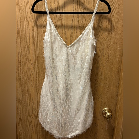 AKIRA Dresses & Skirts - Medium White Sequin Dress- Akira